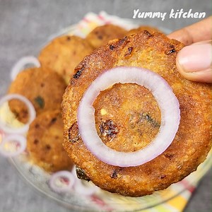 Healthy recipe for kids lunch box POHA(flatten rice)VADA / poha & potato patties | Yummy Kitchen India