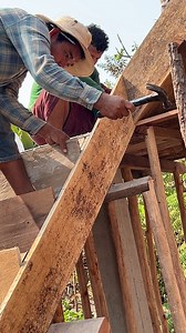 Techniques for installing concrete columns, stairs, wooden houses | Creative Handmades Ideas Diy