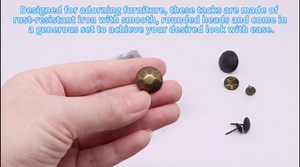 100pcs Upholstery Tacks, Decorative Nails Thumb Tacks Metal Upholstery Nails for Wood Upholstery Pins Vintage Furniture Tacks (15x20mm, Bronze)