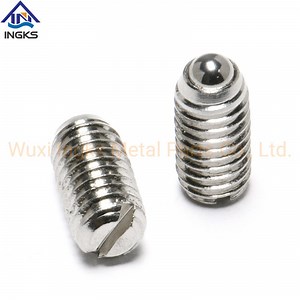 [Hot Item] 18-8 Steel Spring Ball Bearing Slotted Positioning Spring Threaded Screw Plunger
