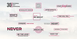 30 Universal Text Animations Motion Design