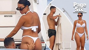 Shirtless Cristiano Ronaldo squeezes rumored wife Georgina Rodríguez’s butt aboard yacht in St. Tropez