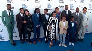 Moonlight cast hit the blue carpet at Spirit Awards