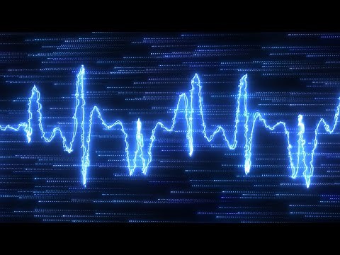 Blue Abstract Digital Electric Wave and Particles Flowing Energy 4K Background VJ Video Effect