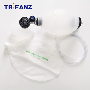[Hot Item] First Aid Equipment 100% Silicone Medical Reusable Manual Resuscitator for Adult Pediatric Children Infant Size