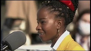 U.S. national poet laureate Amanda Gorman performs at inauguration