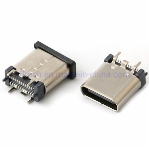 [Hot Item] Best Quality Vertical SMD Surface Mount Type C USB Connector 24p USB3.1 C Type Receptacle Connector