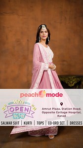 2.8K views · 35 reactions | We're open and ready to welcome you! Head down to our new location at Amrut Plaza, Station Road, Karad and discover our latest collections. What are you waiting for? #NowOpen #FashionFix #Karad Click on the website link above to buy the product  . . #indianwear #newstore #salwarsuits #kurti #dress #ethnicwear #weddingwear #festivewear #coordset #karadstore #peachmode | Peachmode | Facebook
