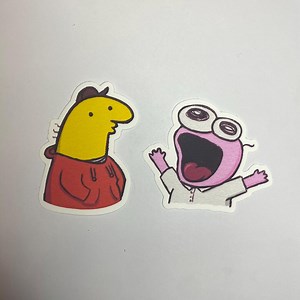 Smiling Friends | Pim and Charlie - Vinyl Stickers - Etsy Australia