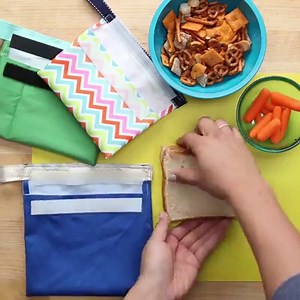 Take these reusable snack bags on your next hike, picnic, or camping trip for eco-friendly food storage! Make your own: bzfd.it/2o2XGw7 | Nifty Outdoors