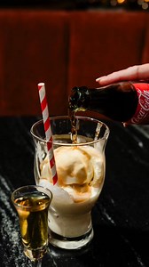 Take your dessert to the next level in the Harry Waugh Dessert Room. 🎉 Our Adult Float blends smooth Four Roses Bourbon with classic bottled Coca-Cola and a scoop of rich vanilla ice cream for a nostalgic yet grown-up treat. Every sip is a perfect balance of creamy sweetness and spirited warmth, making it the ideal indulgence after a memorable meal. 🍨 #BernsSteakHouse #HarryWaughDessertRoom #BourbonLovers #DessertCocktails #CulinaryExperience | Bern's Steak House