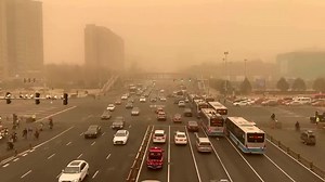 Beijing was shrouded in thick brown dust due to strong winds blowing in from the Gobi desert and parts of northwestern China, in what the weather bureau has called the biggest sandstorm in a decade https://reut.rs/3vpSEd7 | Reuters Asia