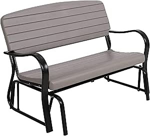 Lifetime 2871 Indoor/Outdoor Glider Bench, 4 Feet, Putty