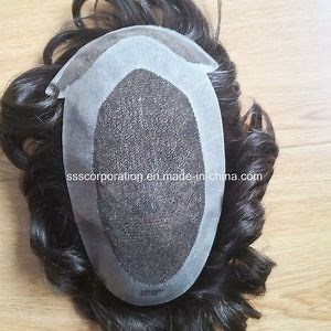 [Hot Item] Most-Natural Swiss-Lace/French-Lace with Poly-Coating Base Human-Remy-Hair Toupees