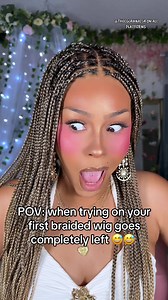 Bc whyyyyy are the parts different sizes all over??? 💀 #hairfail #wigfail #braidedwig #saxophone #sendhelplol