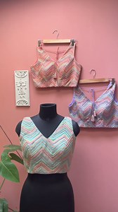 Cocktail blouses in pastel shades! Sizes 34/36/38/40. DM to order! Be party ready in them!! ANAGHA #designerblouse #anaghablouses #cocktailblouses #sequins #anagha #signatureblouses #sareefashion #cholies #CHOLI #jackets #jackettu | ANAGHA