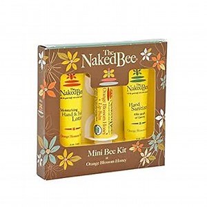 The Naked Bee Orange Blossom Honey Bee Hand & Body Lotion, Lip Balm, and Hand Sanitizer 3 Piece Kit