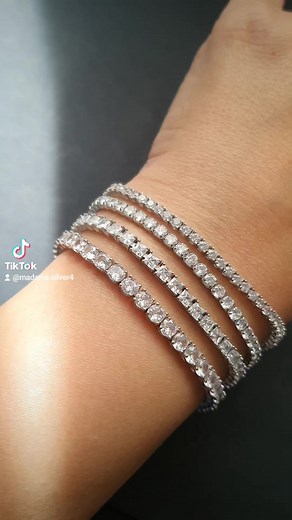 6.7K views · 29 reactions | Pure Italian silver925 Bracelets Tennis bracelets #silver925jewelry #silverjewellerydesign #silverjewellery #silver #silverlovers #bracelet #silverjewelry #tennisbracelet #puresilverjewelry | MADAME_Silver | Facebook