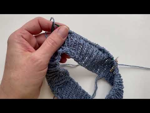 Knitting a sweater in the round, top down: knitting yo stitches