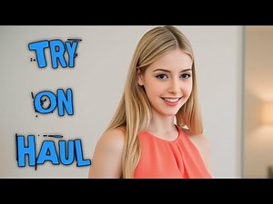 [4K] No Bra! | Transparent Dresses Try-On with Mirror View | #MirrorView #FashionIn4K