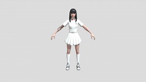 Fortnite Skin Concept WHITE CHARLOTTE - Download Free 3D model by Alqui (@alki.x1)