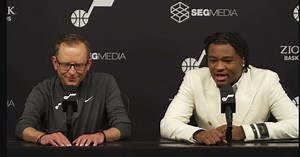 3.6K views · 35 reactions | Isaiah Collier player introduction press conference . . #JazzNation #UtahJazz #TakeNote #NBADraft #NBA | JazzNation | Facebook