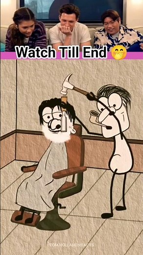 Tom Holland react funny shorts part 50 #funny #tomholland #reaction #trytolaugh #shorts