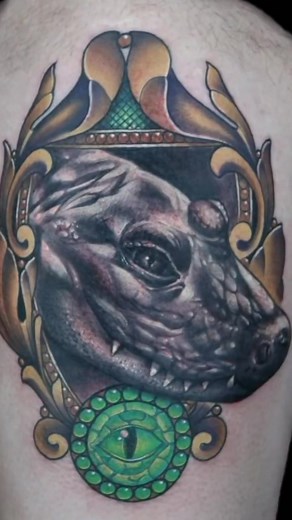 Mysterious Gator Staring | Ink Master Realism
