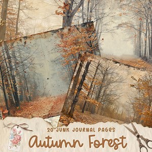 Autumn Junk Journal Pages, Digital Fall Scrapbook Paper, Printable Autumn Forest Collage Sheet, Fall Tree Junk Journal Kit, Autumn Ephemera - Etsy Canada