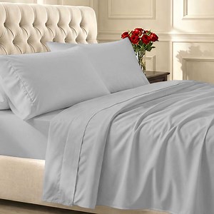 California Design Den 400 Thread Count 100% Cotton Sateen King Size Sheet Set - Light Grey - Walmart.com