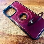 for iPhone 13 Pro Max Leather Case, Built-in Invisible Stand, Slim PU Luxury Leather Phone Case with Kickstand, Shockproof Protective Case for Men Women, Brown