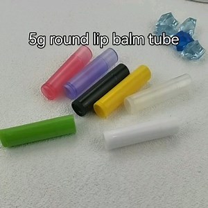Lip Balm Empty Container 5ml Plastic White Black Clear Solid Perfume Chapstick Tube BPA Free Round Lip Balm Tube 5g 0.15oz