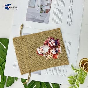 [Hot Item] Wholesale Mini Christmas Candy Gift Bags with Drawstring Christmas Eve Creative Christmas Apple Bag