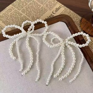 [Hot Item] DIY Handmade Shoelace Accessory Bow Ribbon Faux Pearl Shoelaces Charms for Sneakers