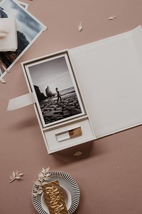 Boîte photo de mariage 4 x 6 et clé USB | Photo blanche et boîtier USB | Boîte souvenir souvenir en tissu | Boîte personnalisée et clé USB personnalisée - Etsy France