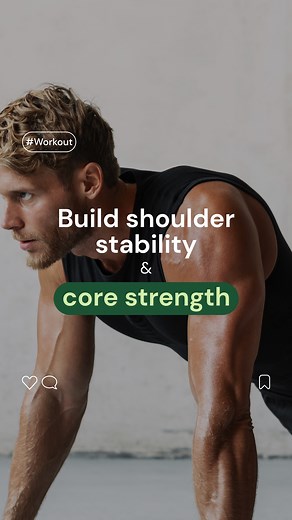 🐻 BEAR POSITION SERRATUS PRESSES will help: 🔹 Strengthen your serratus & rotator cuff muscles 🔹 Improve shoulder pain & back pain by focusing on joint stability 🔹 Prevent injuries by targeting your deep core & shoulder stabilizers 🔹 Improve performance with activities such as weightlifting, tennis, baseball, & pilates. | Fitness Challenge