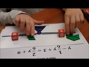 Hands-On Equations Fractions Lesson 4 example solved by a 3rd grader. http://bit.ly/2lrhLYF | Borenson Math