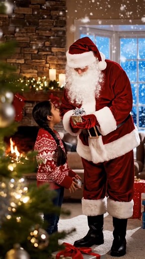 Santa Claus Surprises Little Girl | Heartwarming Christmas 🎄✨ Christmas, Holiday, Magical, Surprise,