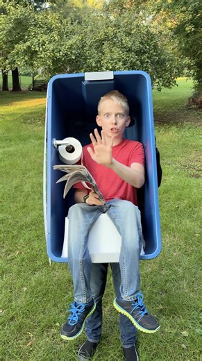 Funniest Halloween Costume We've Ever Made 😂 Perfect Diy Halloween costume for parties and trick-or-treating. Tricky costume illusion looks like a man holding a porta potty. Impress everyone with this funny festive costume. This video was produced by Aaron's Family, Network Media, and Benson Bros. | Aaron’s Family