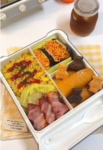 Egg Fried Rice & Buldak Rolls ASMR Bento Box Recipe