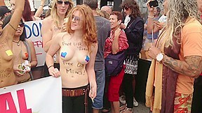 Go Topless Day March on Venice Beach Walk 2013 #3