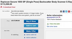 Nude-o-Scopes on eBay: Buy Your Own Security Theatre at a Deep Discount - View from the Wing