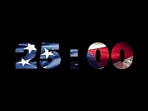 Patriotic Countdown Timer | 25:00 | American Flag