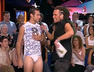 Spanish TV show Vitamina N - Strip game with nude girl and boy