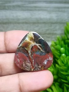 Panache en agate, pierre précieuse, taille : 28 x 27 x 4 mm, cabochons polis. - Etsy France