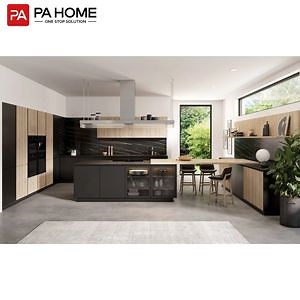 [Hot Item] Gabinetes de cocina modulares modernos de estilo shaker de madera maciza de nogal con islas