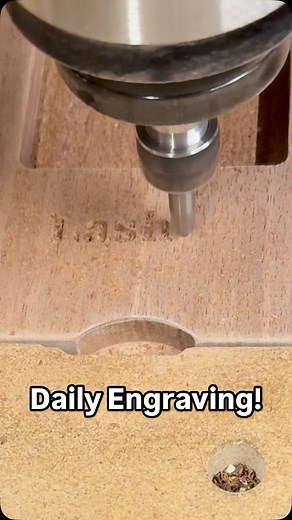 Daily Engraving! Carving personalization on a folding cribbage board #dailyengraving #etsyseller #etsyshop #etsy #etsyshopowner #etsysellers #cribbage #cnc #cncmachining #cncmachine #woodwork #personalizedgift #familygamenight | Grain&Groove Woodworks