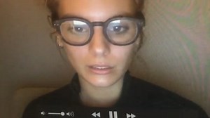 Caitlin Stasey films herself looking at her million nude pics