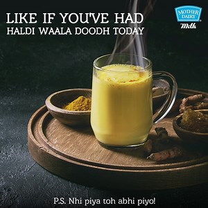 1.5K views · 80 reactions | Ab iss baat ka saboot toh hai maa ke paas! Ministry of AYUSH releases Ayurvedic immunity boosting measures for #SelfCare - drinking hot water and taking turmeric milk aka 'Golden Milk' once or twice a day. #StaySafe | Mother Dairy | Facebook