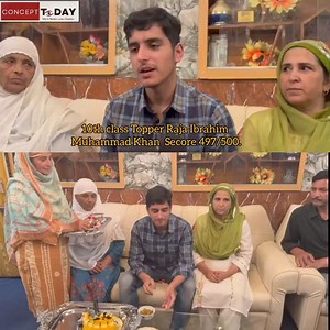Watch : 10th class Topper Raja Ibrahim Muhammad Khan Secore 497/500. #concepttoday #JammuAndKashmir #results #10th #Bose | Concept Today